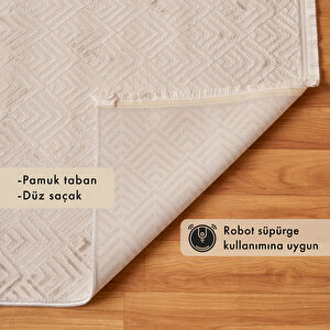 Veluna Modern Halı Beyaz (160x230 Cm) Beyaz