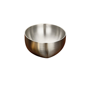 Çelik Çift Cidarlı Kase, Çırpma Ve Karıştırma Kabı 16 Cm, 18/10 - 304 Kalite - Paslanmaz Çelik