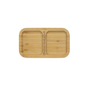 Bambu 2 Bölmeli Çerezlik / Sunumluk / Yağdanlık Şişe Standı 1 Adet