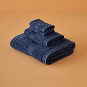 %100 Pamuk Juna Yüz Havlusu Lacivert (50x70 Cm) Lacivert Lacivert
