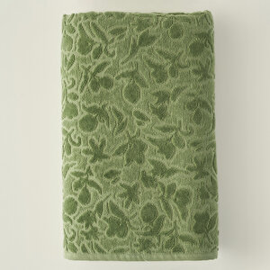 %100 Pamuk Jolia Banyo Havlusu Yeşil (90x150 Cm) Yeşil Yeşil
