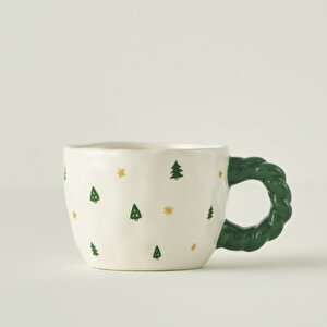 Jolly Yılbaşı Stoneware Kupa Yeşil (290 Cc) Yeşil