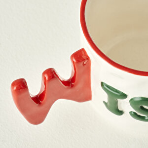 Wishes Yılbaşı Stoneware Kupa (360 Cc) Çok Renkli