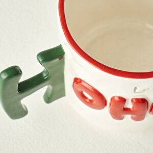 Hohoho Yılbaşı Stoneware Kupa (360 Cc) Çok Renkli