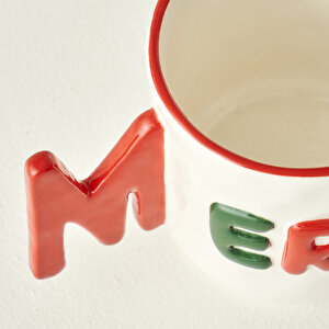 Merry Yılbaşı Stoneware Kupa (360 Cc) Çok Renkli