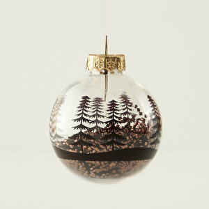 Christmas 3'lü Yılbaşı Süsü Kahverengi (8 Cm) Kahverengi