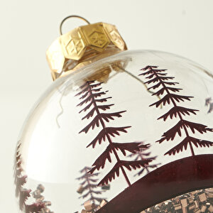 Christmas 3'lü Yılbaşı Süsü Kahverengi (8 Cm) Kahverengi