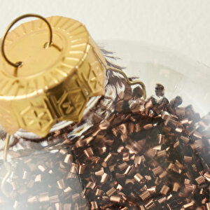 Christmas 3'lü Yılbaşı Süsü Kahverengi (8 Cm) Kahverengi