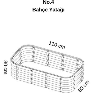 Modüler Yükseltilmiş Bahçe Yatağı Yükseltilmiş Sebze Yatağı No:4 (110x60) Gri