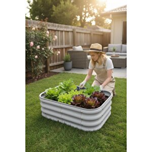 Modüler Yükseltilmiş Bahçe Yatağı Yükseltilmiş Sebze Yatağı No:2 (85x60) Gri