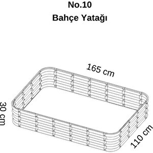 Modüler Yükseltilmiş Bahçe Yatağı Yükseltilmiş Sebze Yatağı No:10 (165x110) Gri