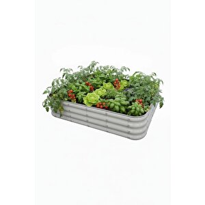 Modüler Yükseltilmiş Bahçe Yatağı Yükseltilmiş Sebze Yatağı No:9 (140x110) Gri