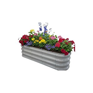 Modüler Yükseltilmiş Bahçe Yatağı Yükseltilmiş Sebze Yatağı Çiçeklik No:2v2 (110x34) Gri