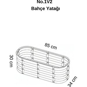 Modüler Yükseltilmiş Bahçe Yatağı Yükseltilmiş Sebze Yatağı Çiçeklik No:1v2 (85x34) Bej