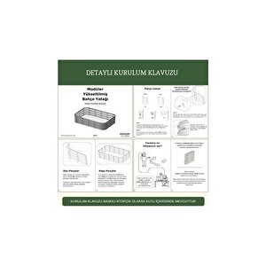 Modüler Yükseltilmiş Bahçe Sebze Yatağı No:6 (110x110) Bej