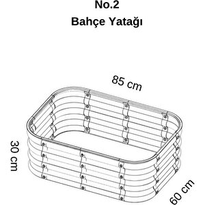 Modüler Yükseltilmiş Bahçe Yatağı Yükseltilmiş Sebze Yatağı No:2 (85x60) Bej