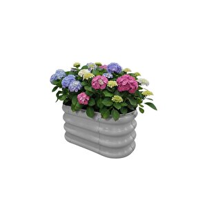 Modüler Yükseltilmiş Bahçe Yatağı Yükseltilmiş Sebze Yatağı Çiçeklik No:0 (60x34) Gri