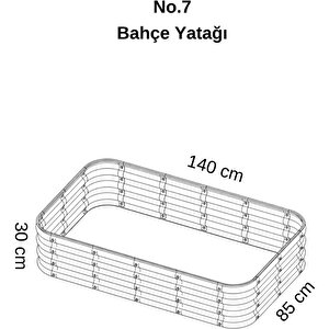 Modüler Yükseltilmiş Bahçe Yatağı Yükseltilmiş Sebze Yatağı No:7 (140x85) Gri