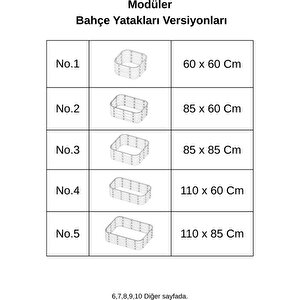 Modüler Yükseltilmiş Bahçe Yatağı Yükseltilmiş Sebze Yatağı No:7 (140x85) Gri