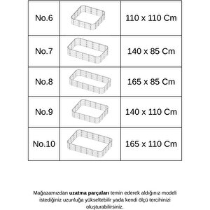 Modüler Yükseltilmiş Bahçe Sebze Yatağı No:10 (165x110) Bej