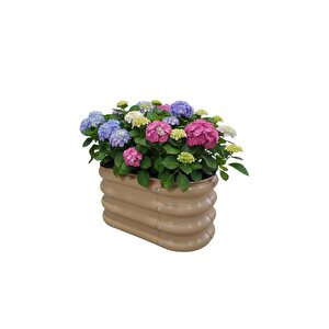 Modüler Yükseltilmiş Bahçe Yatağı Yükseltilmiş Sebze Yatağı Çiçeklik No:0 (60x34) Bej