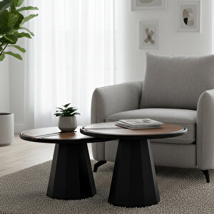 Eymense Lina İkili Orta Sehpa Seti Ceviz