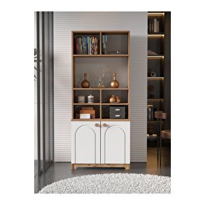 Bohem Çok Amaçlı Doğal Ve Şık Kitaplık, N Model N Model Atlantik Çam