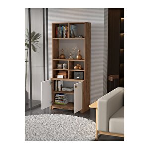 Bohem Çok Amaçlı Doğal Ve Şık Kitaplık, N Model N Model Atlantik Çam