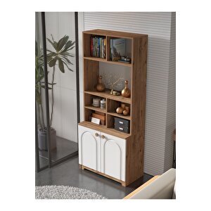 Bohem Çok Amaçlı Doğal Ve Şık Kitaplık, N Model N Model Atlantik Çam