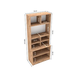 Bohem Çok Amaçlı Doğal Ve Şık Kitaplık, N Model N Model