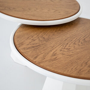 Eymense Luna İkili Orta Sehpa Seti Meşe