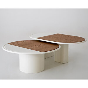 Eymense Asus İkili Orta Sehpa Seti Meşe