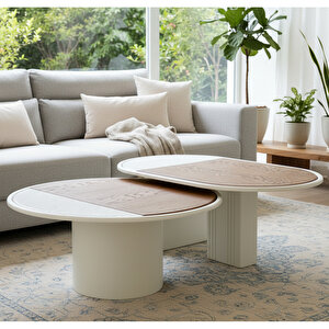 Eymense Asus İkili Orta Sehpa Seti Meşe