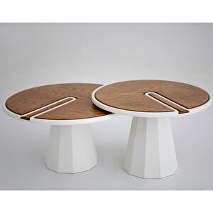 Eymense Lina İkili Orta Sehpa Seti Meşe