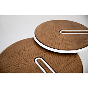 Eymense Lina İkili Orta Sehpa Seti Meşe