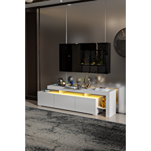 Luma Led Işikli Tv Üni̇tesi̇, Beyaz Beyaz