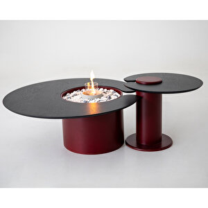 Monza Şömineli İkili Orta Sehpa Seti