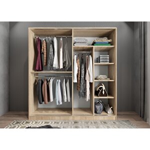 Life Sürgülü Gardırop Meşe G.r.l_5_160cm 160 cm