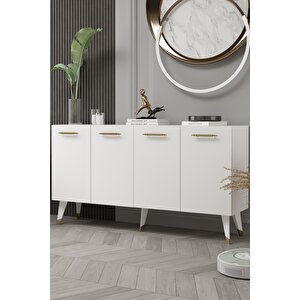 8224-128dd Kb150 Konsol,tv Üni̇tesi̇ BEYAZ-ALTIN Beyaz-Altın