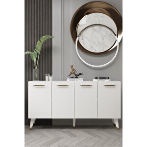 8224-128dd Kb150 Konsol,tv Üni̇tesi̇ BEYAZ-ALTIN Beyaz-Altın