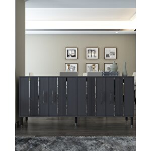 8228-128dd Kx180 Konsol,tv Üni̇tesi̇ ANTRASİT-GÜMÜŞ Antrasit Gümüş