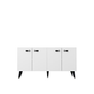 8222-64dd Kb150 Konsol,tv Üni̇tesi̇ BEYAZ-GÜMÜŞ-SİYAH Beyaz