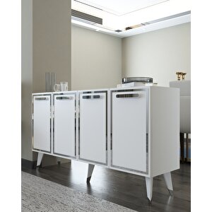 8227-128dd Kb150 Konsol,tv Üni̇tesi̇ BEYAZ-GÜMÜŞ Beyaz-Gümüş