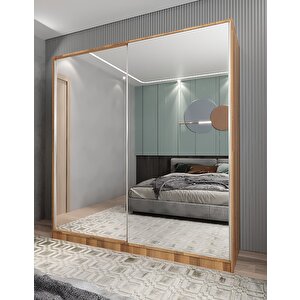 Harika Sürgülü Gardırop Ceviz G.r.h_5_208cm 208 cm