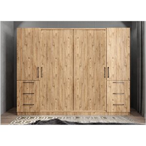 Eko Mükemmel Sürgülü Çekmeceli Kapaklı Gardırop Çam G.r.m.e_3_270cm 270 cm