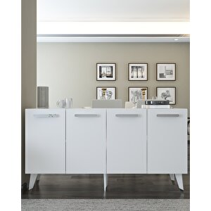 8226-128dd Kb150 Konsol,tv Üni̇tesi̇ BEYAZ-GÜMÜŞ Beyaz-Gümüş