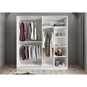 Eko Life Sürgülü Gardırop Beyaz&füme G.r.l.e_6_140cm 140 cm