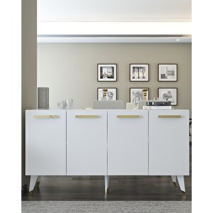 8226-128dd Kb150 Konsol,tv Üni̇tesi̇ BEYAZ-ALTIN Beyaz-Altın