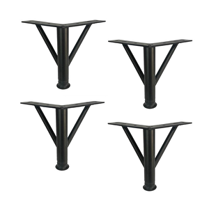4 Adet Firkete Ayak Metal 25 Cm Mat Siyah Mobilya Koltuk Ayağı