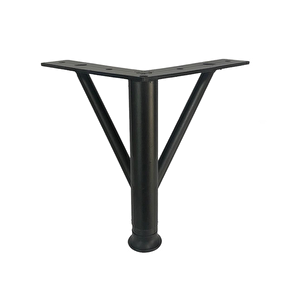 4 Adet Firkete Ayak Metal 25 Cm Mat Siyah Mobilya Koltuk Ayağı